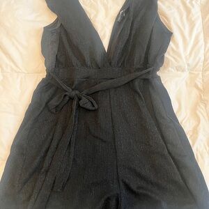 Fashion nova Black shimmer One Piece Romper